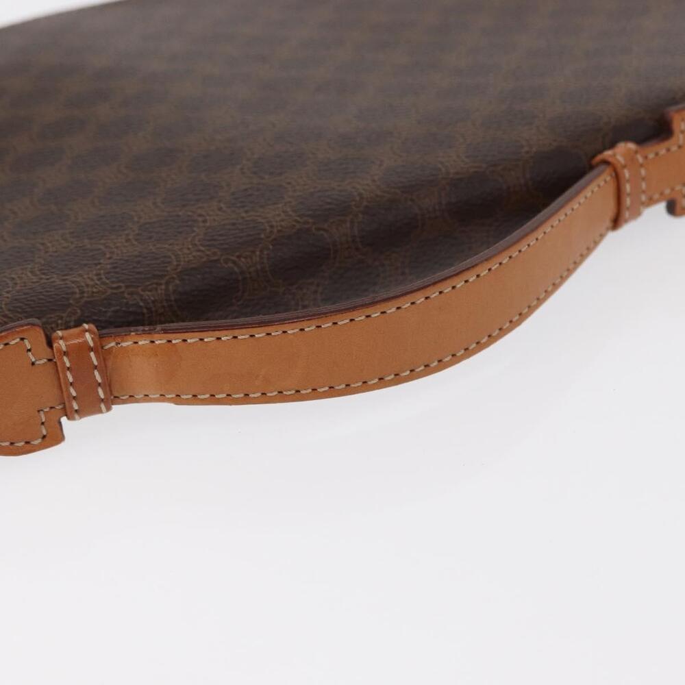 CELINE Macadam Canvas Travel Case PVC Leather Brown Gold Auth ki6242 - Picture 7 of 16